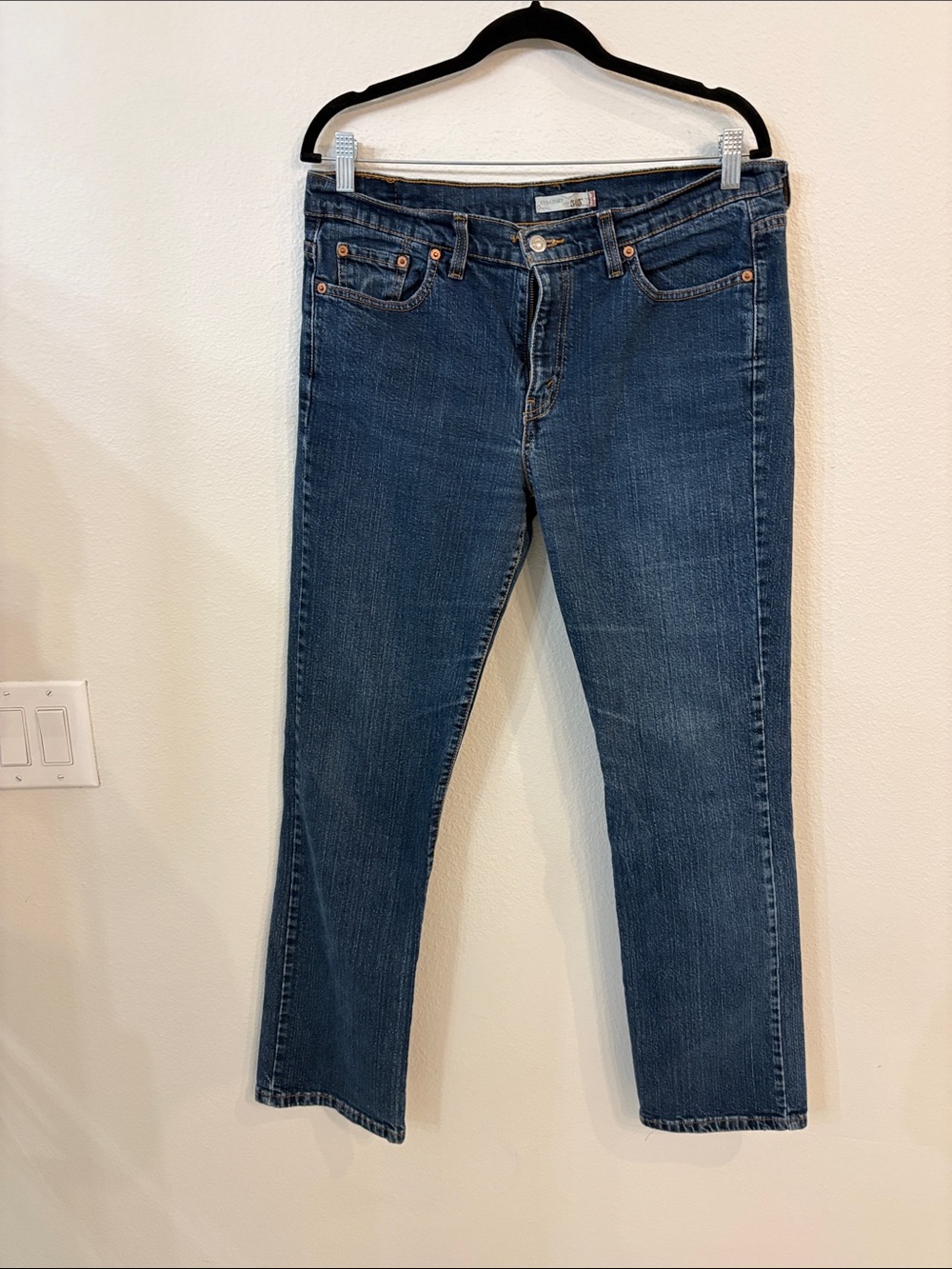 Levi's 505 Straight Leg Jeans Medium Wash Denim Size 12M